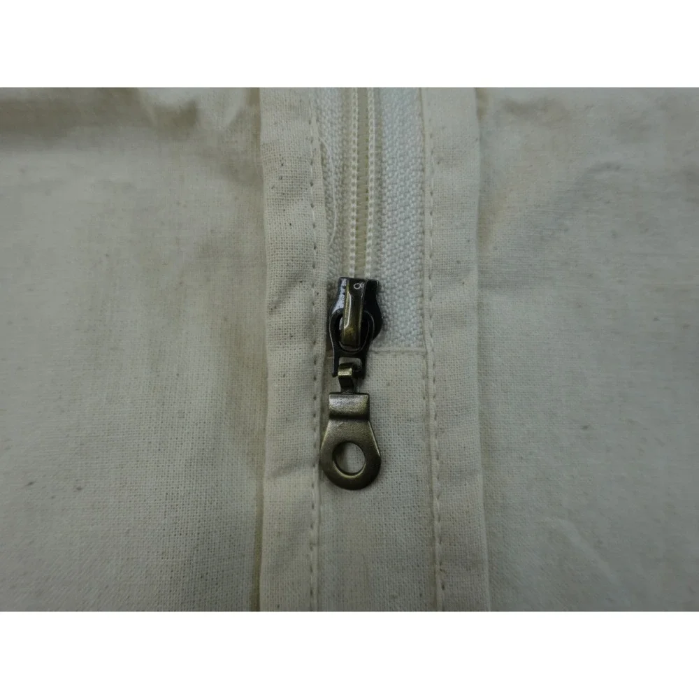 Lucky Brand Garment Bag Cream‎ Canvas Zippered Travel Suit Cover Large Logo